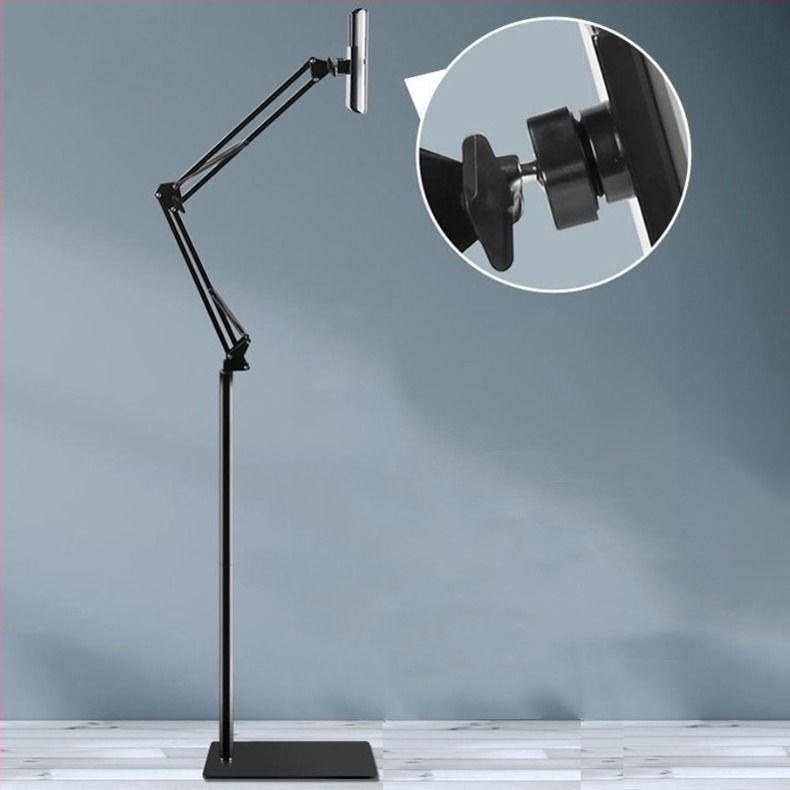 Suport metalic pentru telefon și tabletă, universal, pentru montaj pe birou sau podea, reglabil, cu susținere solidă