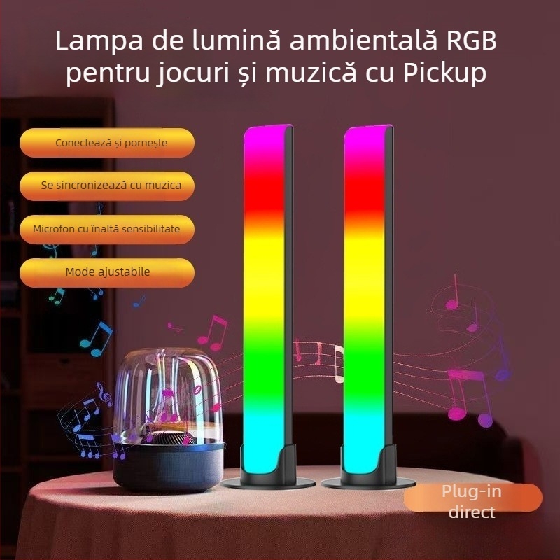 Lumină muzicală ritm activată vocal - pe masă, model L023 (Control non inteligent)