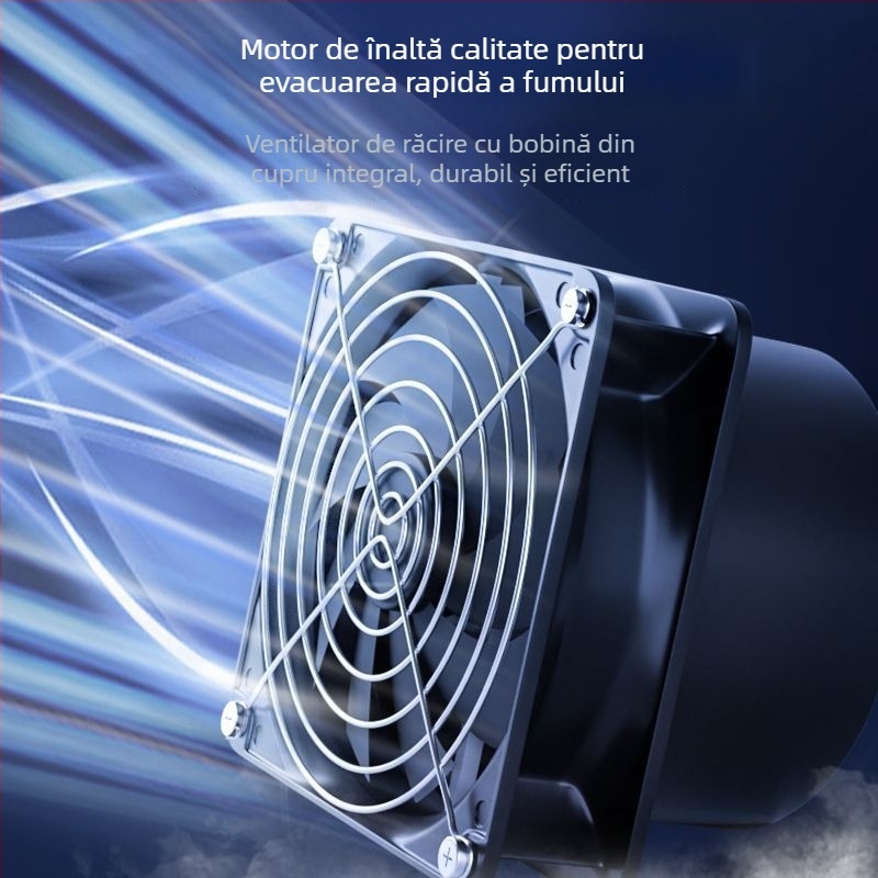 Ventilator universal pentru evacuarea fumului de lipire, cu suport universal – extractor de fum pentru lipire, stil tip fereastră