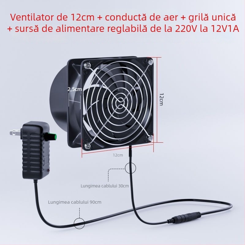 Ventilator universal pentru evacuarea fumului de lipire, cu suport universal – extractor de fum pentru lipire, stil tip fereastră