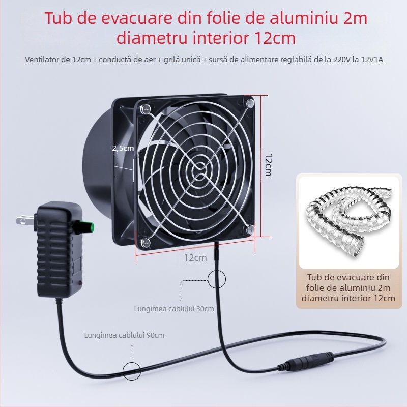 Ventilator universal pentru evacuarea fumului de lipire, cu suport universal – extractor de fum pentru lipire, stil tip fereastră