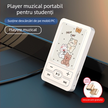 Mini player MP3 cu modele desen animate, slot pentru card, acoperire epoxidică — WANKEY MP3
