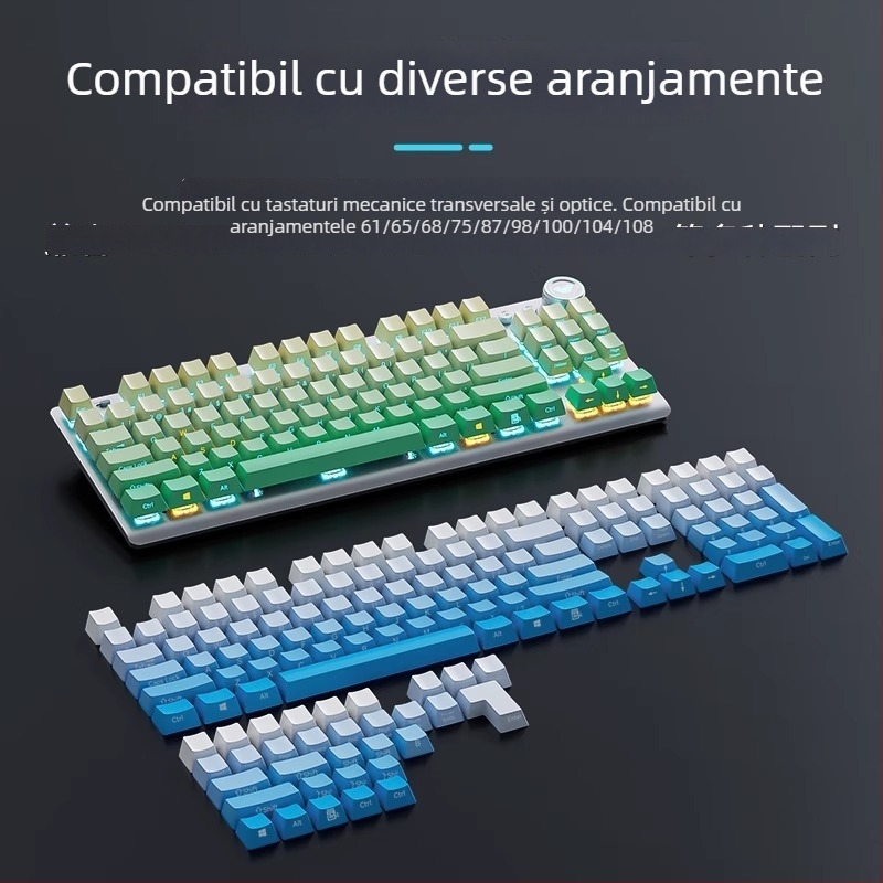 Capace pentru taste GLZ din ABS plastic pentru tastaturi universale – set complet