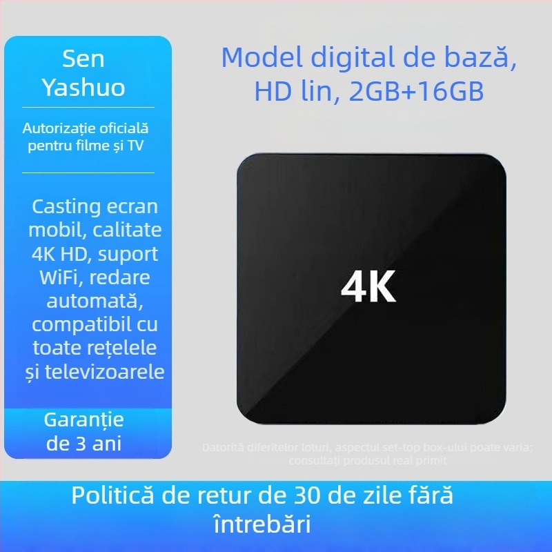 Cutie TV 4K octa-core, 4GB RAM, 32GB stocare, HDMI, WiFi