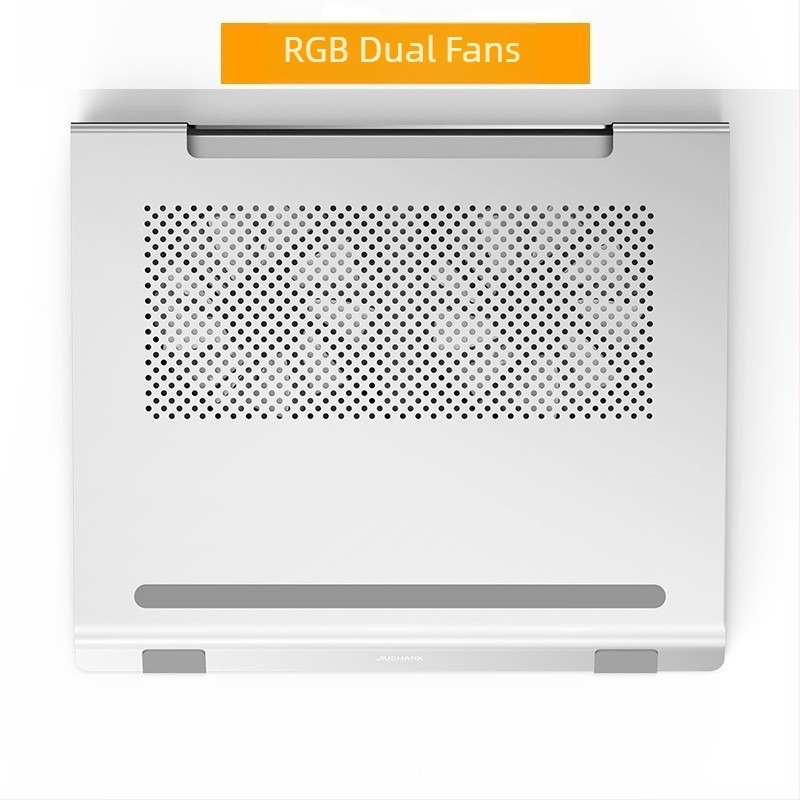 Bază de răcire pentru laptop, din aliaj de aluminiu, cu 2 ventilatoare, pentru notebook