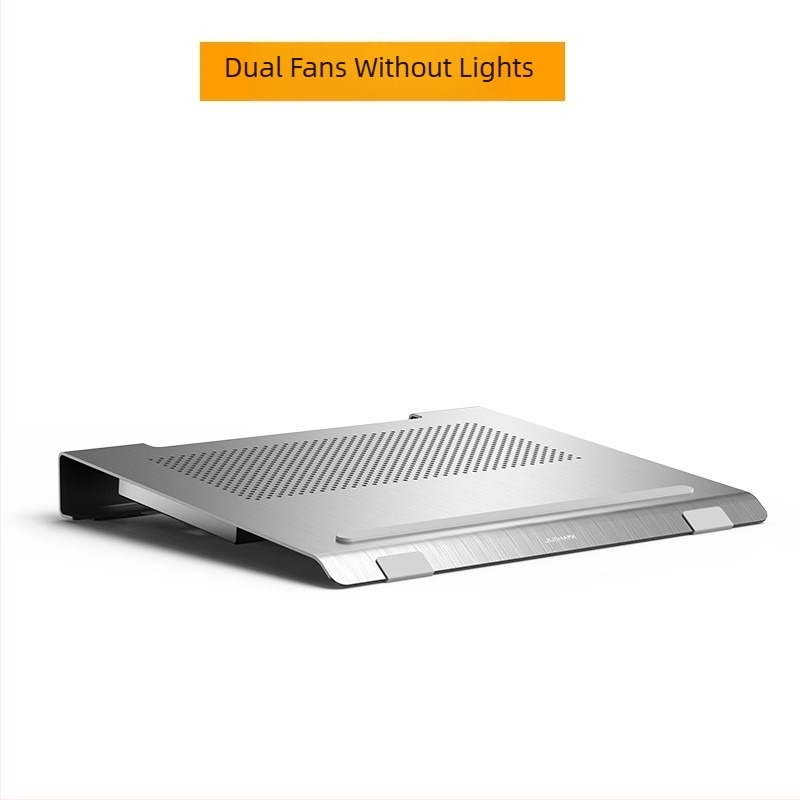 Bază de răcire pentru laptop, din aliaj de aluminiu, cu 2 ventilatoare, pentru notebook