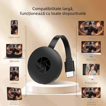 Adaptor wireless pentru mirroring-ul ecranului telefonului — model G2, HDMI, 1080p, procesor RK3036, memorie 128MB