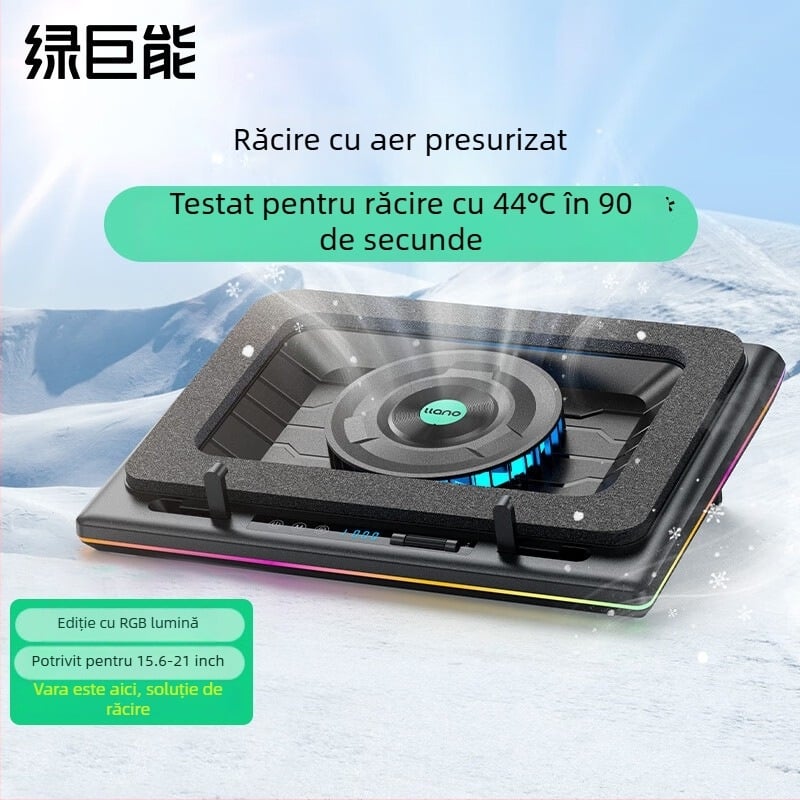 Radiator pentru laptop V12, răcire cu aer, 2 ventilatoare, corp din plastic