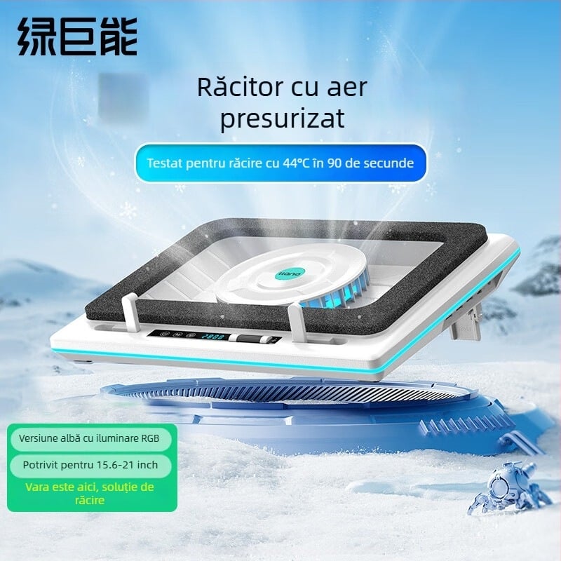 Radiator pentru laptop V12, răcire cu aer, 2 ventilatoare, corp din plastic