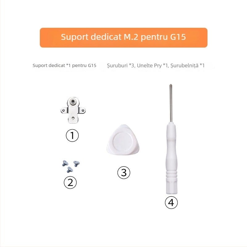 Suport M.2 SSD cu radiator pentru Dell G15 (5510/5511/5515)