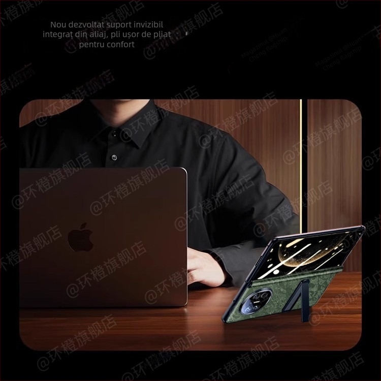 Carcasă de protecție Huawei MateX6 – stil minimalist, piele PU, finisaj prin presare la cald, protecție anti-cădere