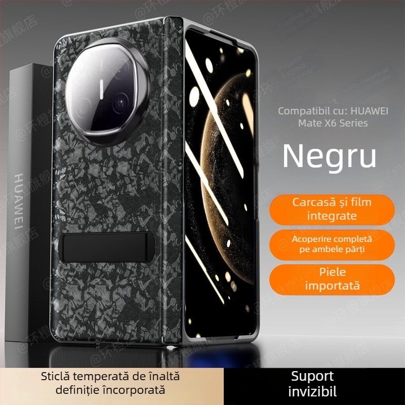 Carcasă de protecție Huawei MateX6 – stil minimalist, piele PU, finisaj prin presare la cald, protecție anti-cădere