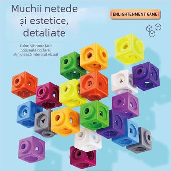 Blocuri digitale educaționale pentru învățare timpurie – plastic ABS, blocuri mari, 100–200 piese, pentru copii 4–6 ani, asamblare DIY