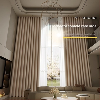 Draperii blackout din chenille, țesătură vopsită pe fir, stil franțuzesc, culoare uni, pentru living, dormitor, birou, bucătărie, balcon