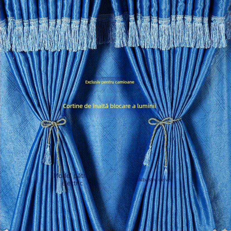 Perdea pentru camion cu spațiu de dormit — opac, gros, poliester, universal, montaj suspendat, stil minimalist