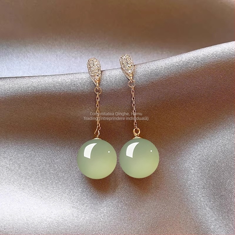 Cercei - Formă geometrică, Material agat, Stil natural, Unisex, Primăvara 2025