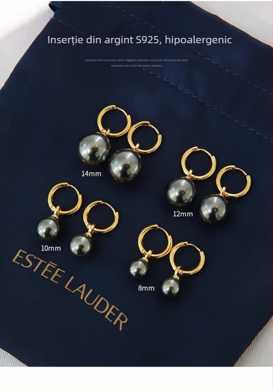 Kun Ling cercei cu perle – design minimalist, pentru femei, placare electrochimică