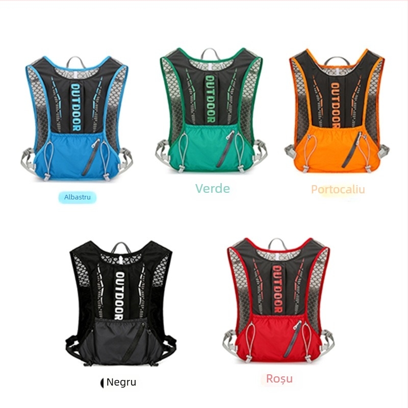 Rucsac sport ultraușor pentru ciclism și drumeții, cu bretele curbate, din nylon și căptușeală din poliester, unisex