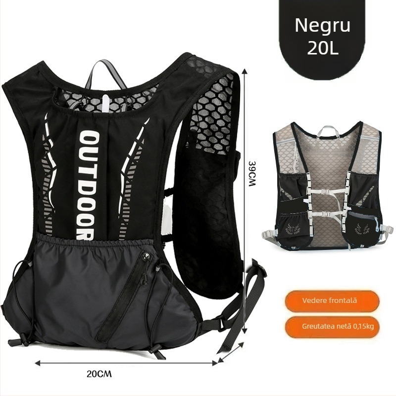 Rucsac sport ultraușor pentru ciclism și drumeții, cu bretele curbate, din nylon și căptușeală din poliester, unisex