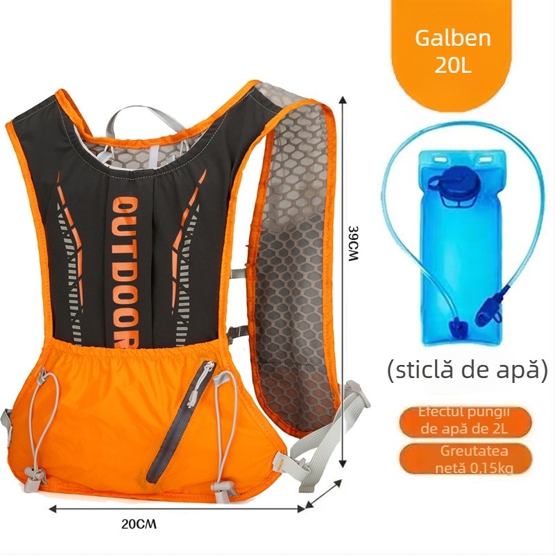 Rucsac sport ultraușor pentru ciclism și drumeții, cu bretele curbate, din nylon și căptușeală din poliester, unisex