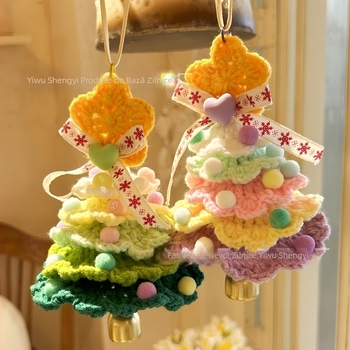 Shenyi pandantive metalice de Crăciun pentru brad și mașină – model plante și flori, lucrate manual, toamnă 2024