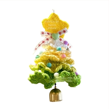 Shenyi pandantive metalice de Crăciun pentru brad și mașină – model plante și flori, lucrate manual, toamnă 2024