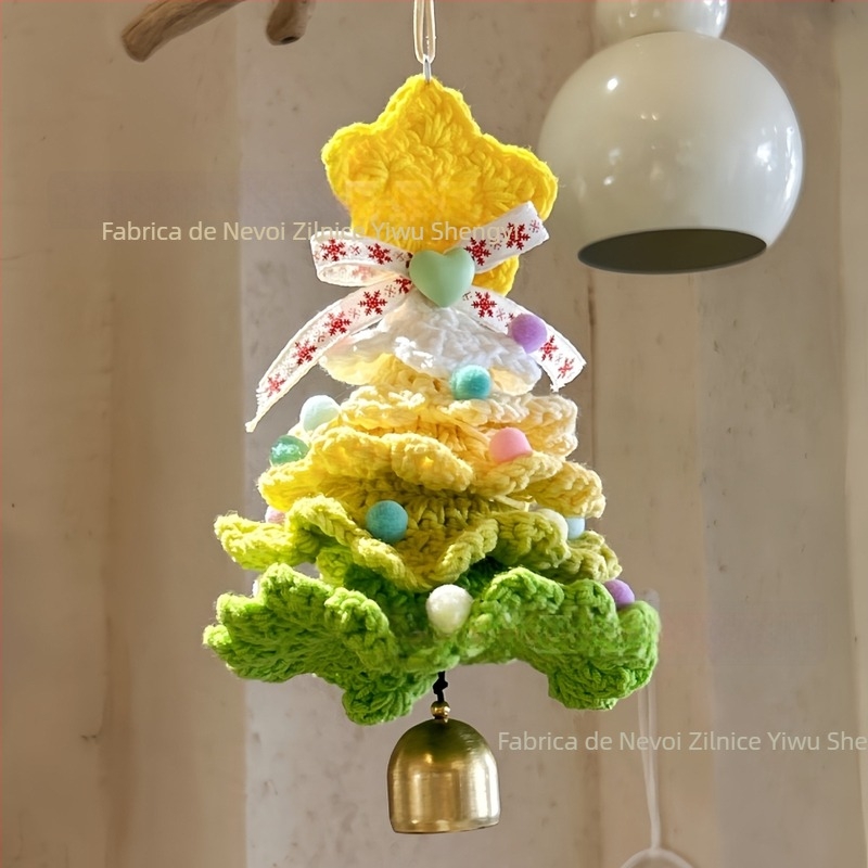 Shenyi pandantive metalice de Crăciun pentru brad și mașină – model plante și flori, lucrate manual, toamnă 2024