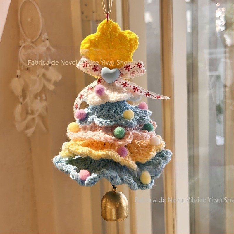 Shenyi pandantive metalice de Crăciun pentru brad și mașină – model plante și flori, lucrate manual, toamnă 2024