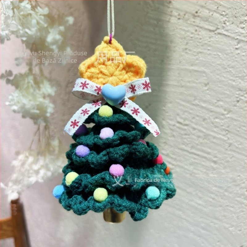 Shenyi pandantive metalice de Crăciun pentru brad și mașină – model plante și flori, lucrate manual, toamnă 2024