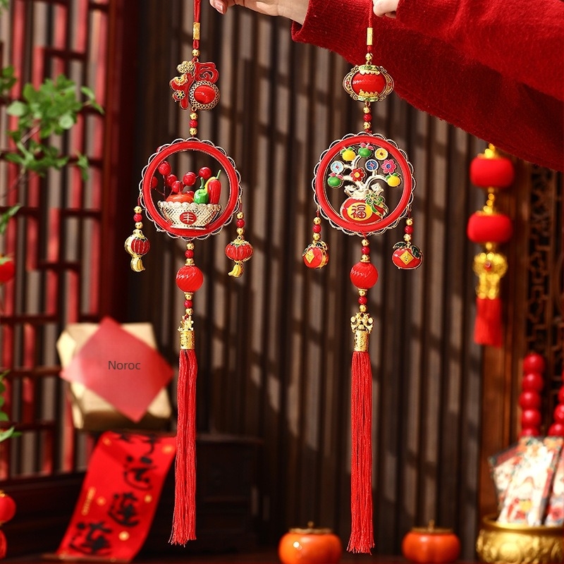 Pandantiv Anul Nou pentru Anul Calului pentru Mașină, Living și Hol — Finisare lucioasă, Vopsire, Stil desen animat cu frânghie de harnașaj, Lansare iarna 2024