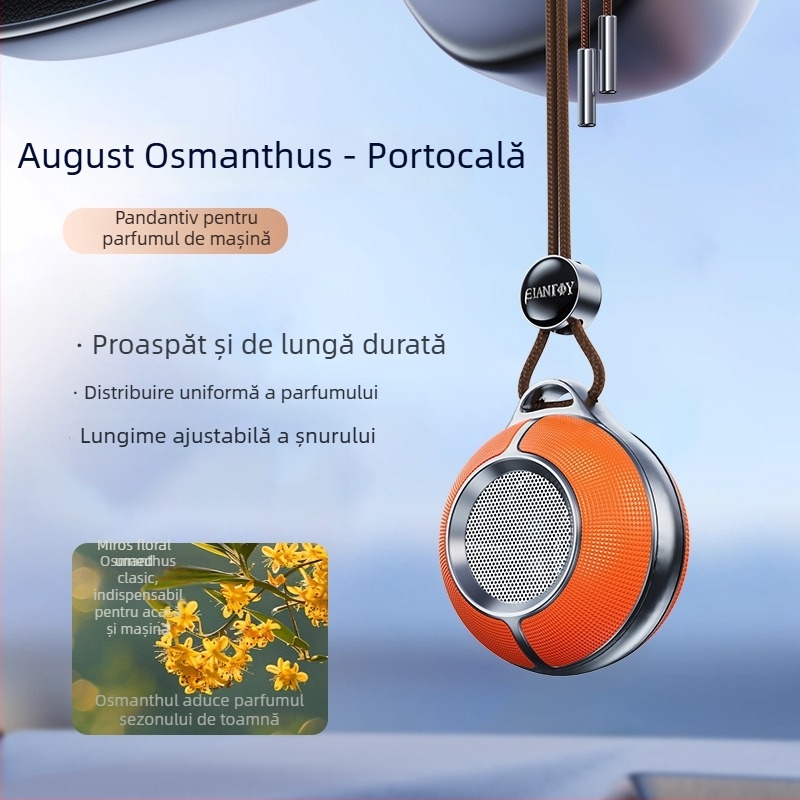 Pandantiv parfumat metalic pentru mașină, pentru oglinda retrovizoare – nano aromaterapie, aromă de durată, stil light luxury