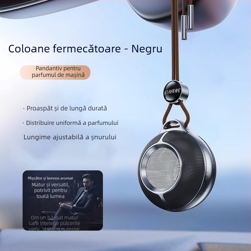 Pandantiv parfumat metalic pentru mașină, pentru oglinda retrovizoare – nano aromaterapie, aromă de durată, stil light luxury