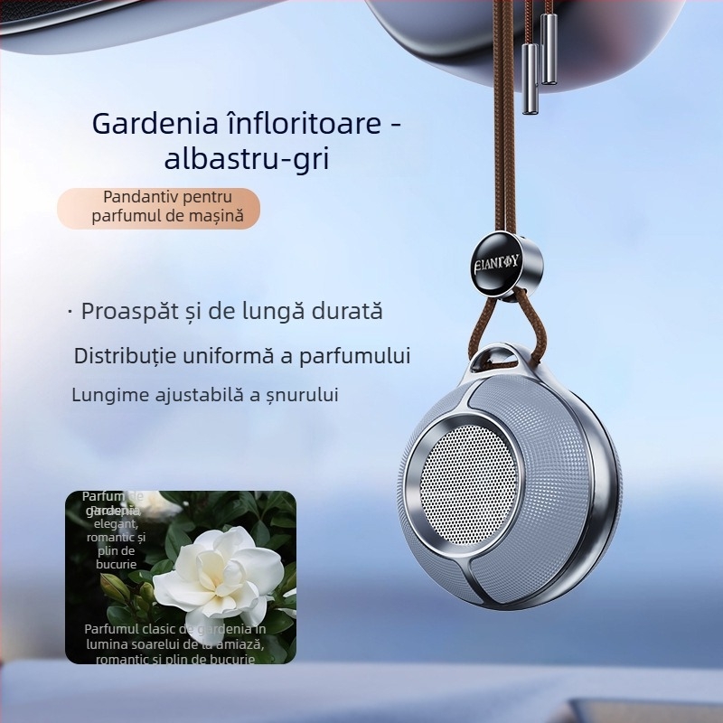 Pandantiv parfumat metalic pentru mașină, pentru oglinda retrovizoare – nano aromaterapie, aromă de durată, stil light luxury