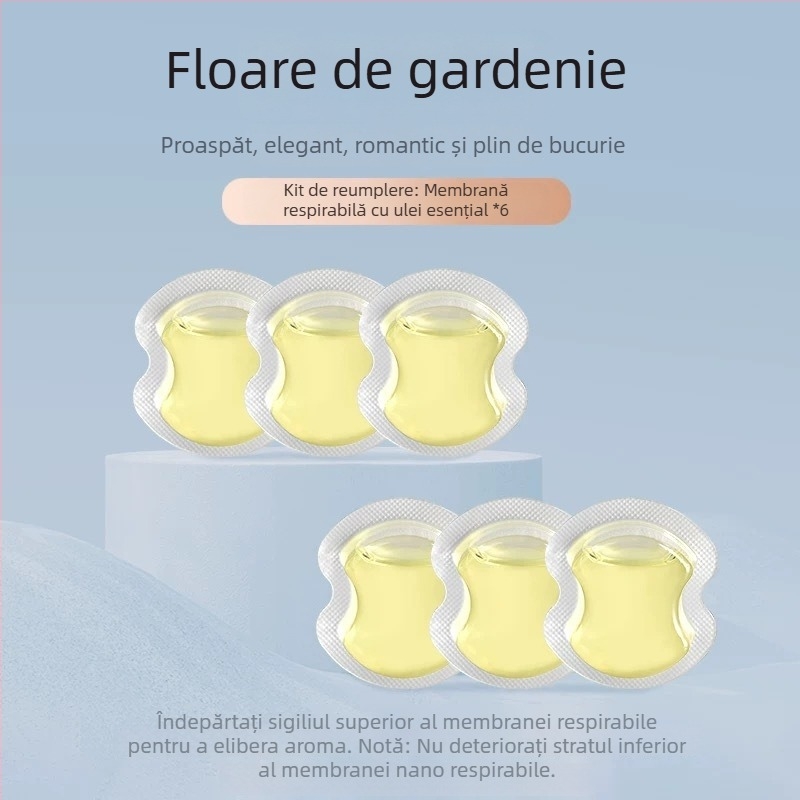 Pandantiv parfumat metalic pentru mașină, pentru oglinda retrovizoare – nano aromaterapie, aromă de durată, stil light luxury