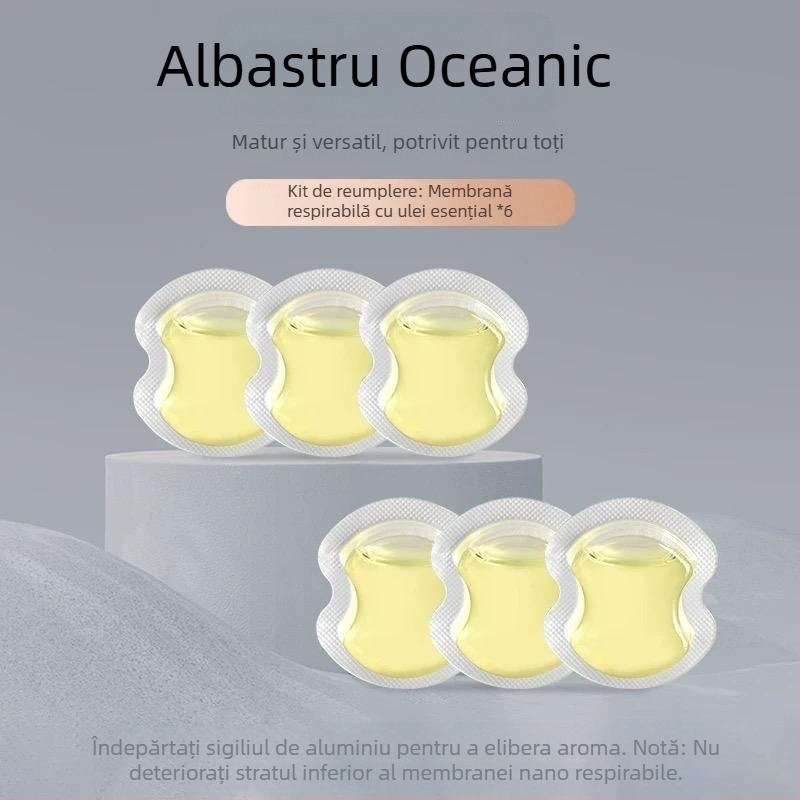 Pandantiv parfumat metalic pentru mașină, pentru oglinda retrovizoare – nano aromaterapie, aromă de durată, stil light luxury