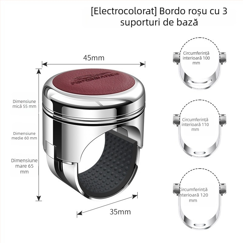 Vino Îmbunătățitor volan auto cu rulment din metal, carcasă acoperită cu piele; 190 g; compatibil cu mașini, SUV-uri și pickupuri