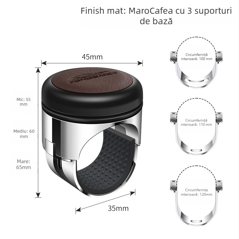 Vino Îmbunătățitor volan auto cu rulment din metal, carcasă acoperită cu piele; 190 g; compatibil cu mașini, SUV-uri și pickupuri