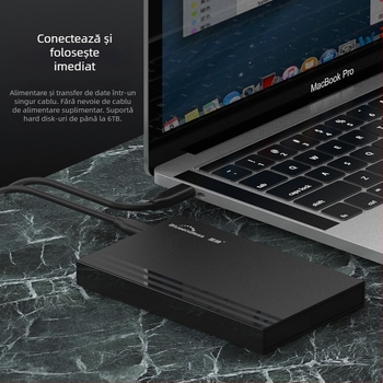 Carcasă externă SATA SSD/HDD USB 3.0 Type-C MR23S/MR23GC/MR23FC PC+ABS