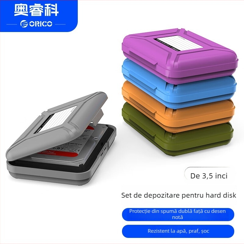 Orico PHX-35 Cutie de protecție pentru hard disk, 3,5 inchi – înveliș anti-static PP & EVA, rezistentă la șocuri, praf și umezeală