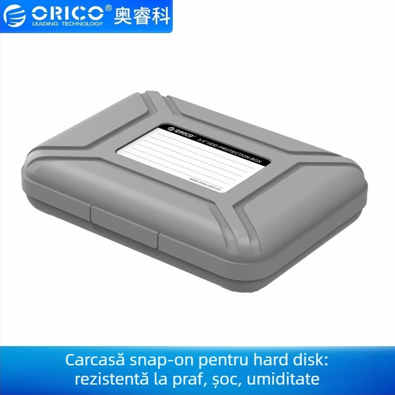 Orico PHX-35 Cutie de protecție pentru hard disk, 3,5 inchi – înveliș anti-static PP & EVA, rezistentă la șocuri, praf și umezeală