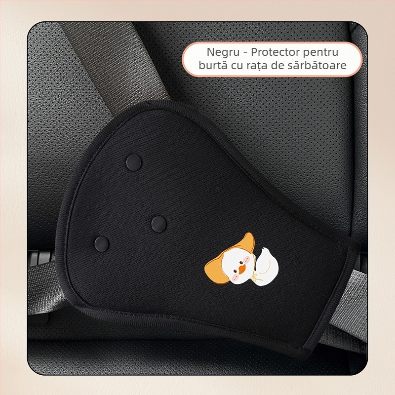 BearCouple Set protecție centuri auto pentru copii cu protecție de gât, reglaj de centură, extensie centură, placă de protecție, capac de centură — personalizabil, imprimare logo posibil