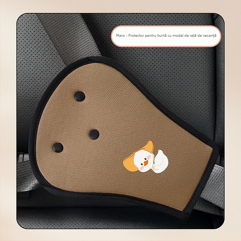 BearCouple Set protecție centuri auto pentru copii cu protecție de gât, reglaj de centură, extensie centură, placă de protecție, capac de centură — personalizabil, imprimare logo posibil
