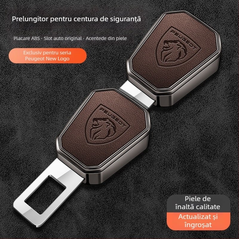 Conector cu extensie pentru centura de siguranță Peugeot, modele 2008, 308, 408, 3008, 5008, 4008 - Cod produs Bz