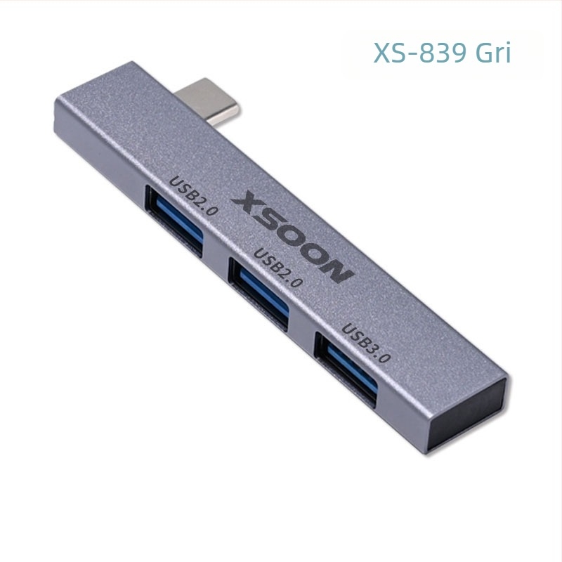 Hub USB 3.0 XS-889a, 3 porturi, transfer USB 2.0/3.0, fără alimentare externă