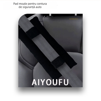 Pernă de umăr pentru centura de siguranță auto – accesoriu decor interior, poliester, 160 g, imprimare logo posibilă