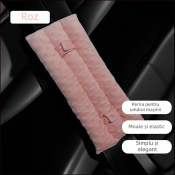 Pernă de umăr pentru centura de siguranță auto – accesoriu decor interior, poliester, 160 g, imprimare logo posibilă