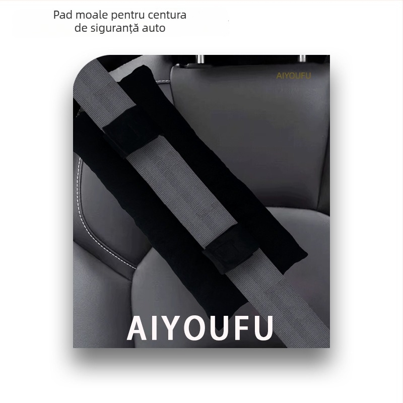 Pernă de umăr pentru centura de siguranță auto – accesoriu decor interior, poliester, 160 g, imprimare logo posibilă