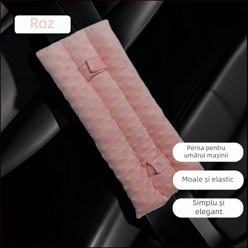 Pernă de umăr pentru centura de siguranță auto – accesoriu decor interior, poliester, 160 g, imprimare logo posibilă