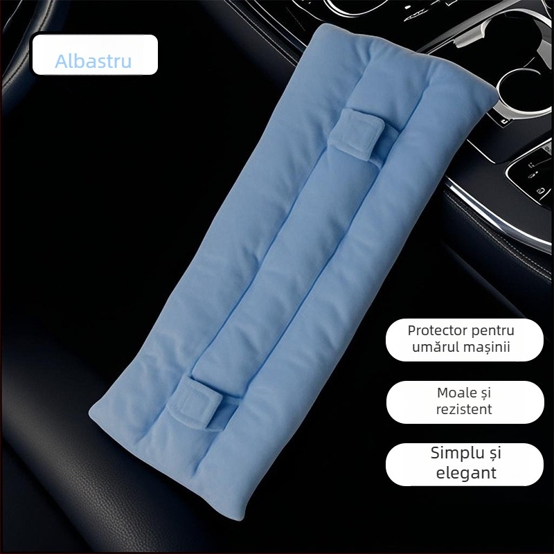 Pernă de umăr pentru centura de siguranță auto – accesoriu decor interior, poliester, 160 g, imprimare logo posibilă