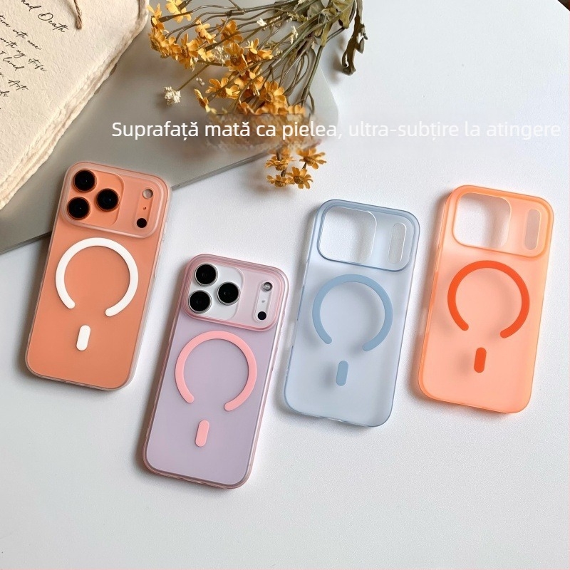 Carcasă pentru iPhone — PC transparent, finisaj mat, design magnetic (PC material, finisaj mat, magnetic, anti-cadere, anti-amprente)